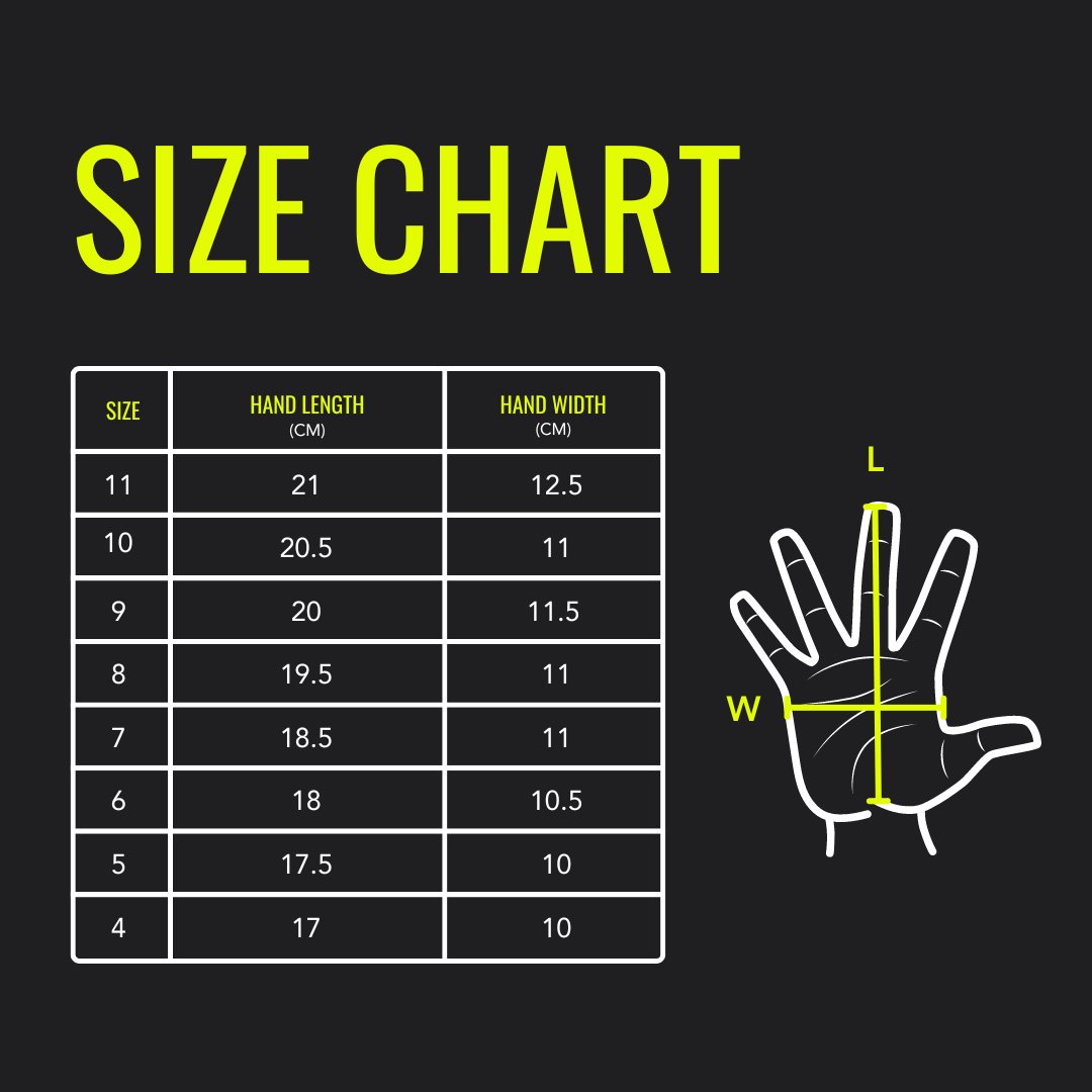 Keeper glove sizes online